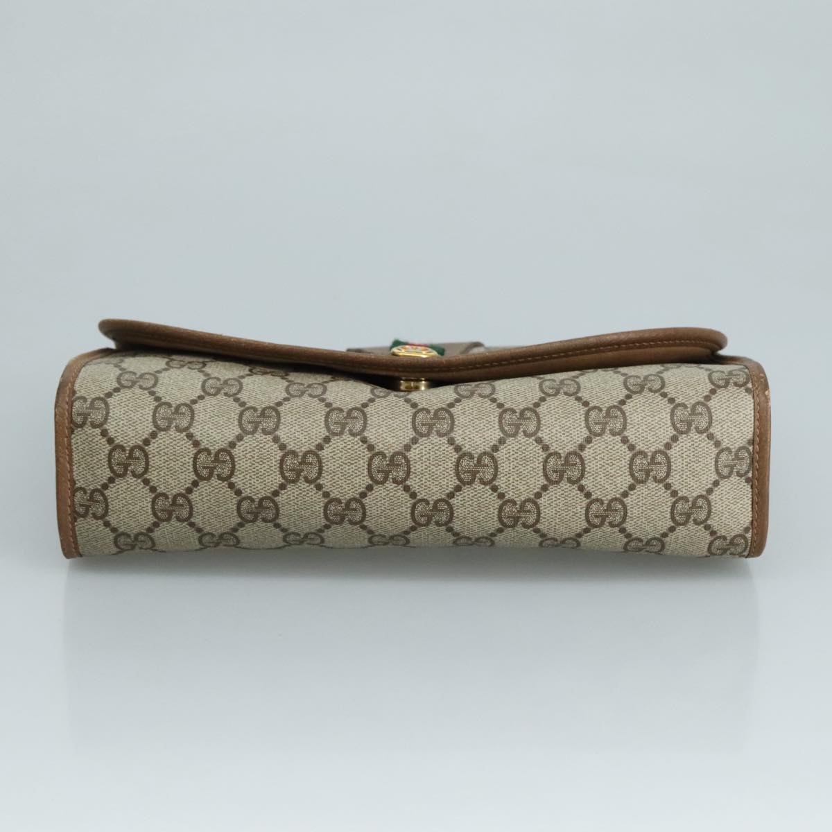 Gucci Ophidia Beige Canvas Clutch Bag (Pre-Owned)