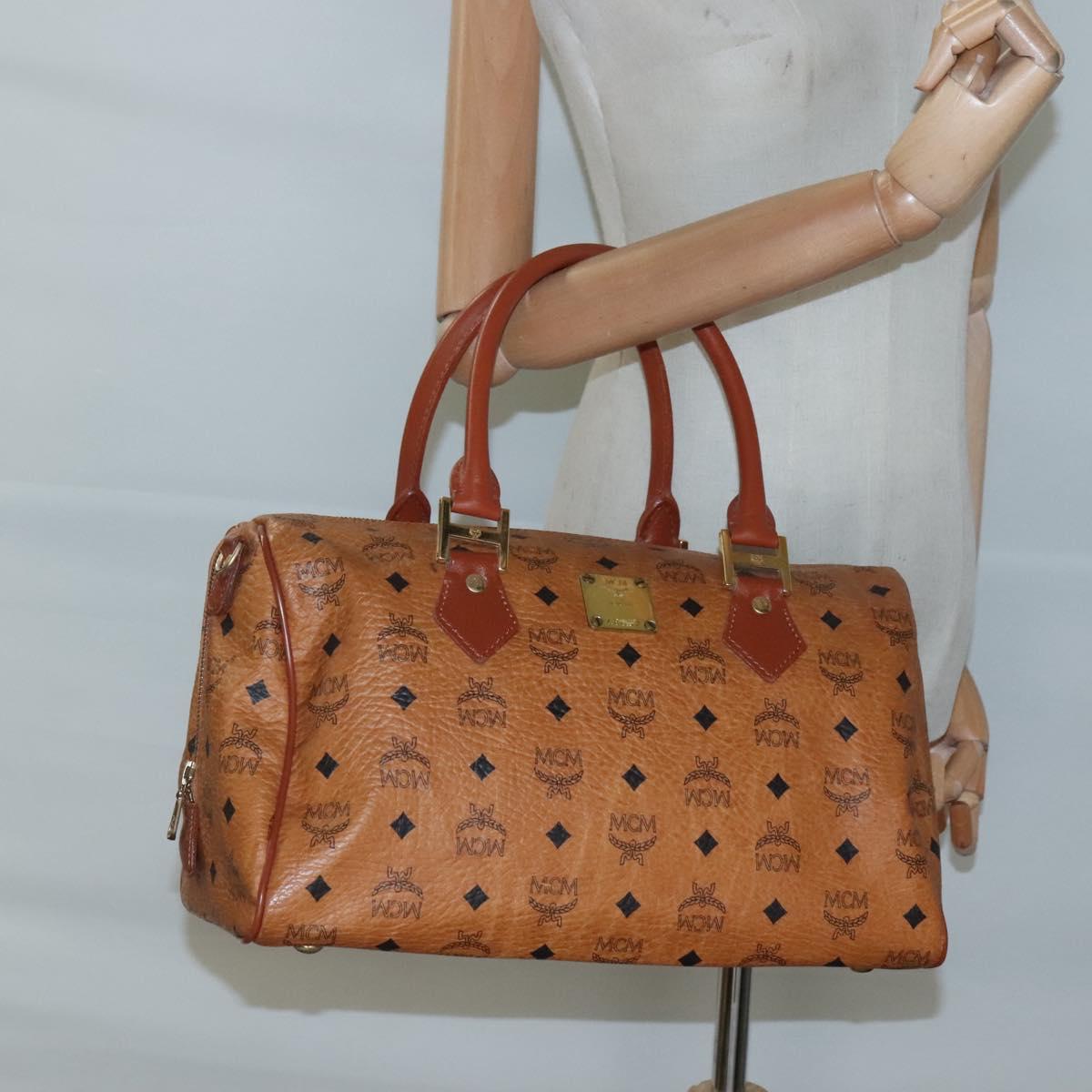 MCM Visetos Brown Canvas Travel Bag (Pre-Owned)
