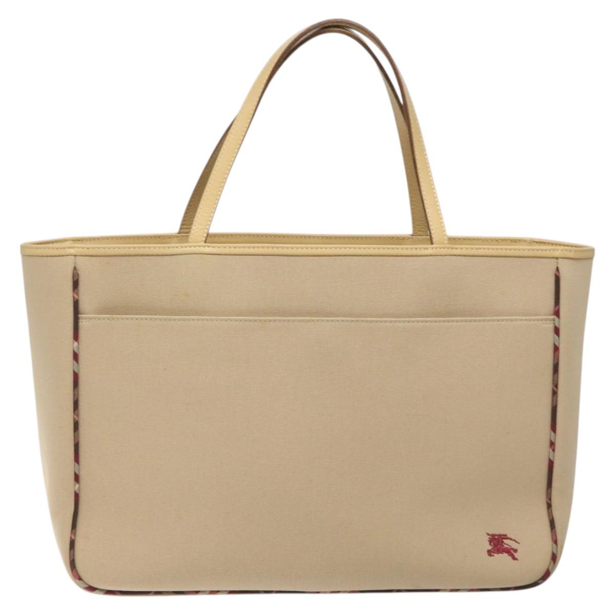 Burberry Blue Label Beige Canvas Tote Bag (Pre-Owned)