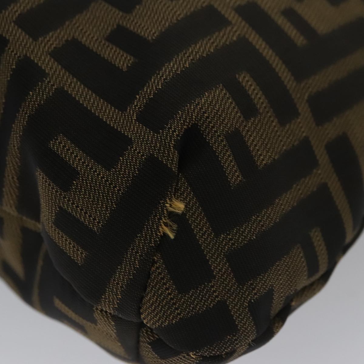 Fendi Hobo Brown Canvas Shoulder Bag (Pre-Owned)