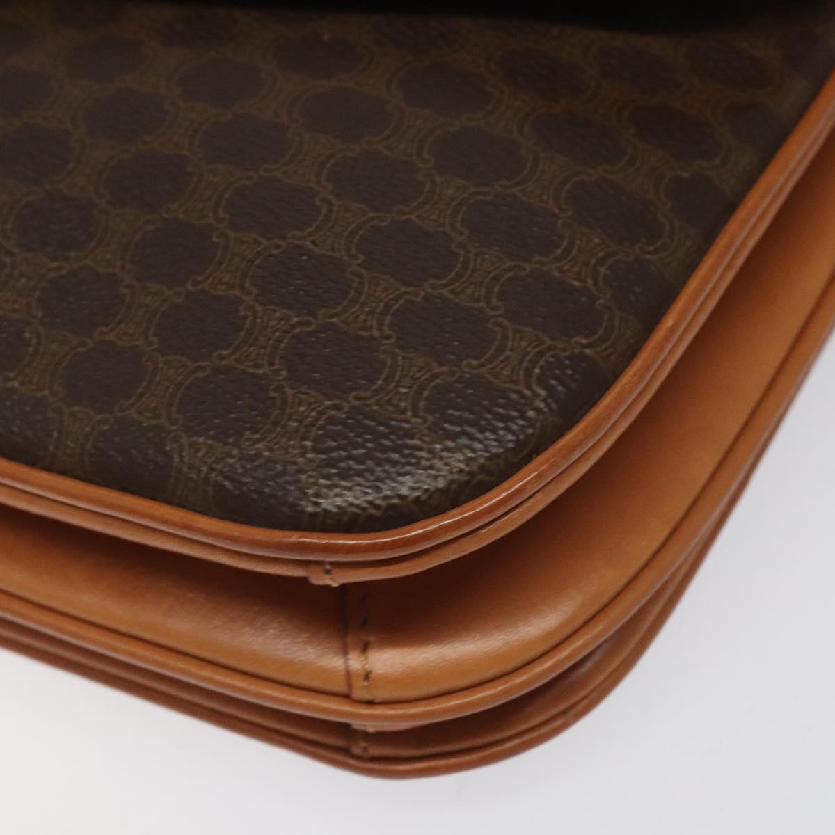 Céline Macadam Brown Canvas Shoulder Bag (Pre-Owned)