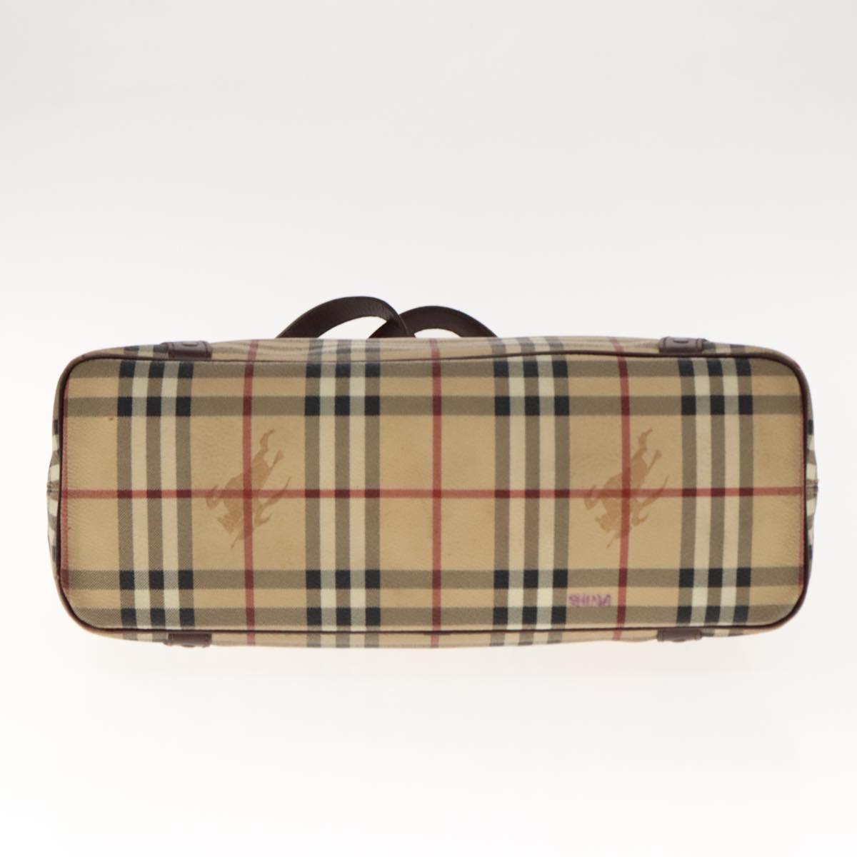 Burberry Nova Check Beige Canvas Tote Bag (Pre-Owned)