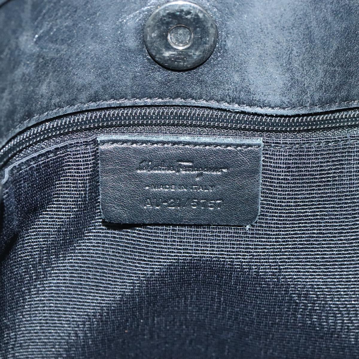 Salvatore Ferragamo Gancini Black Canvas Tote Bag (Pre-Owned)