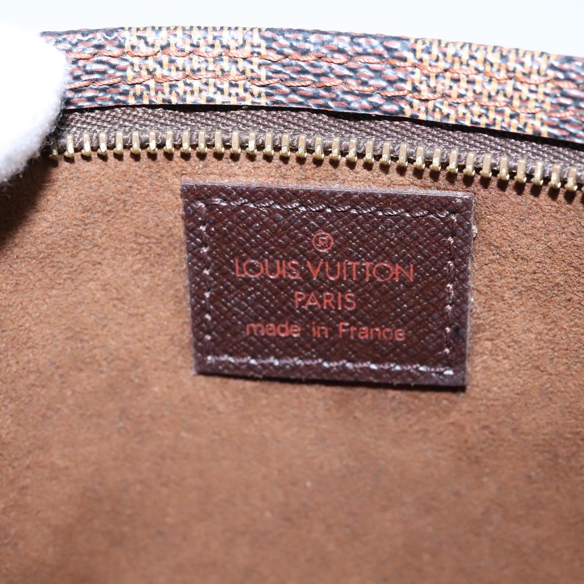 Louis Vuitton Pochette Accessoire Brown Canvas Clutch Bag (Pre-Owned)