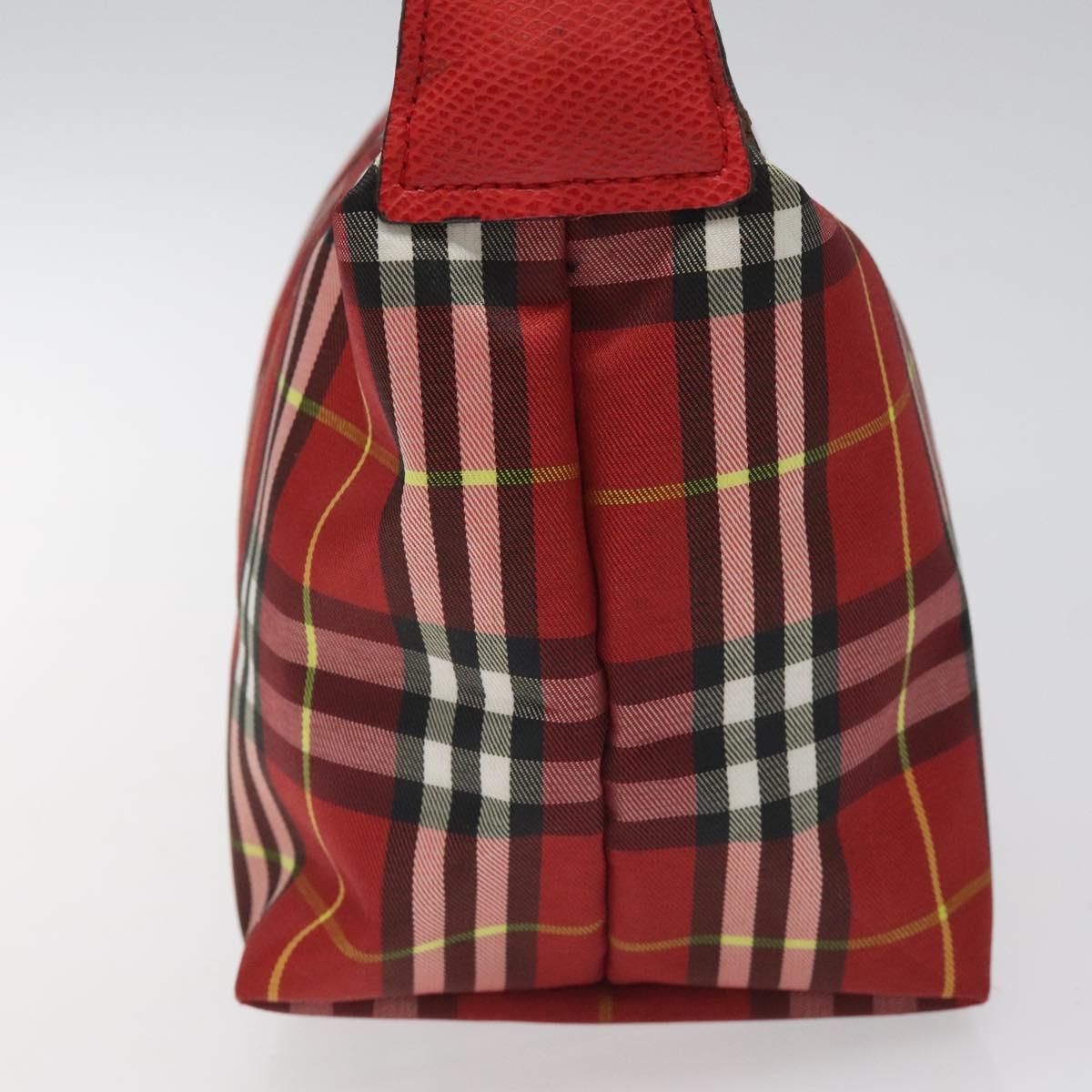 Burberry Nova Check Red Synthetic Handbag (Pre-Owned)