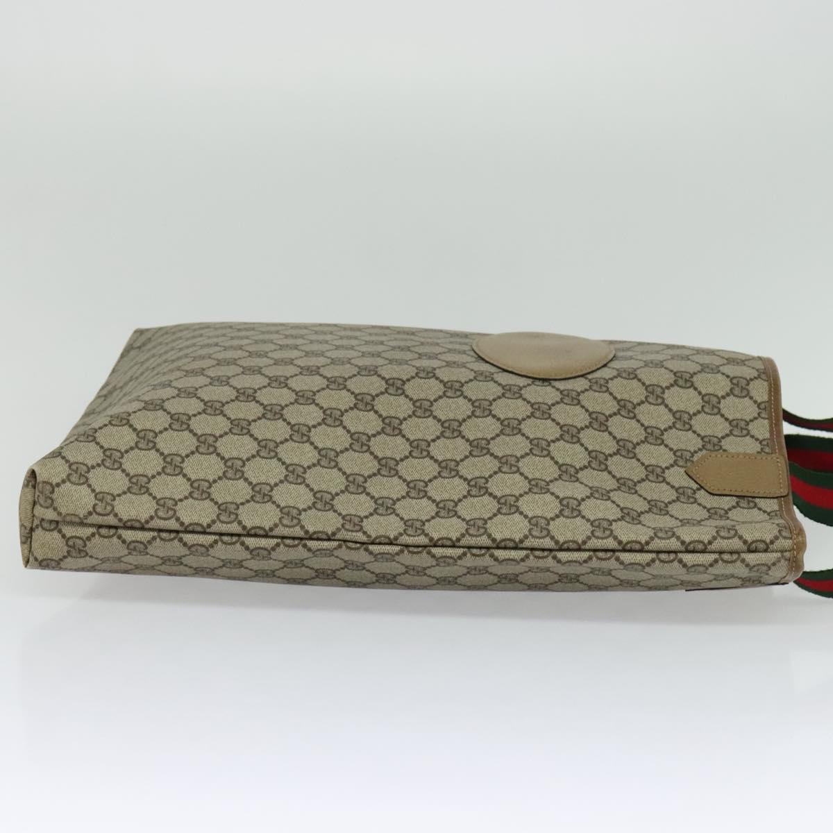 Gucci Sherry Beige Canvas Tote Bag (Pre-Owned)