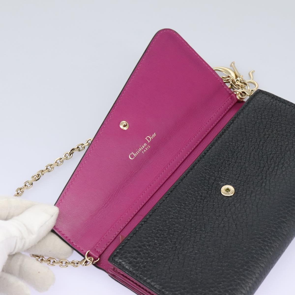 Dior Diorissimo Black Leather Wallet (Pre-Owned)