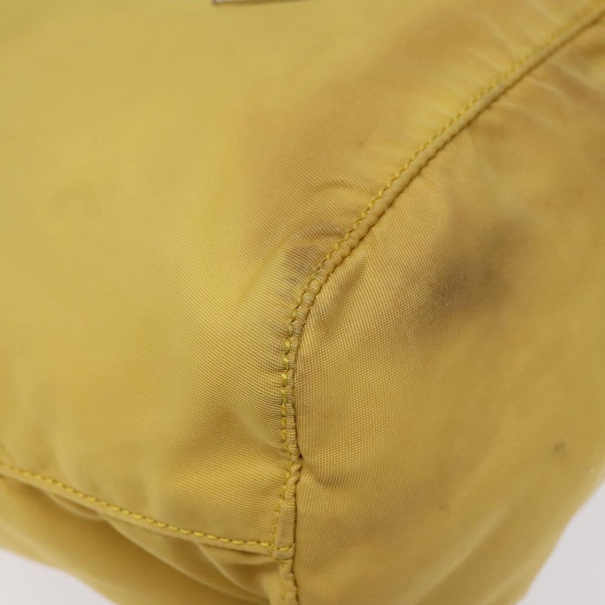 Prada Tessuto Yellow Synthetic Clutch Bag (Pre-Owned)
