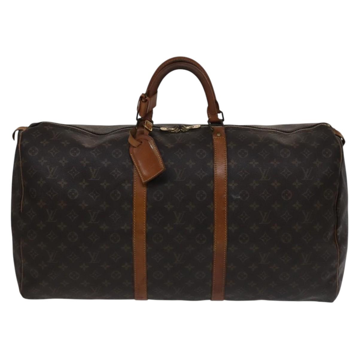 Louis Vuitton Keepall 60 Brown Canvas Travel Bag (Pre-Owned)