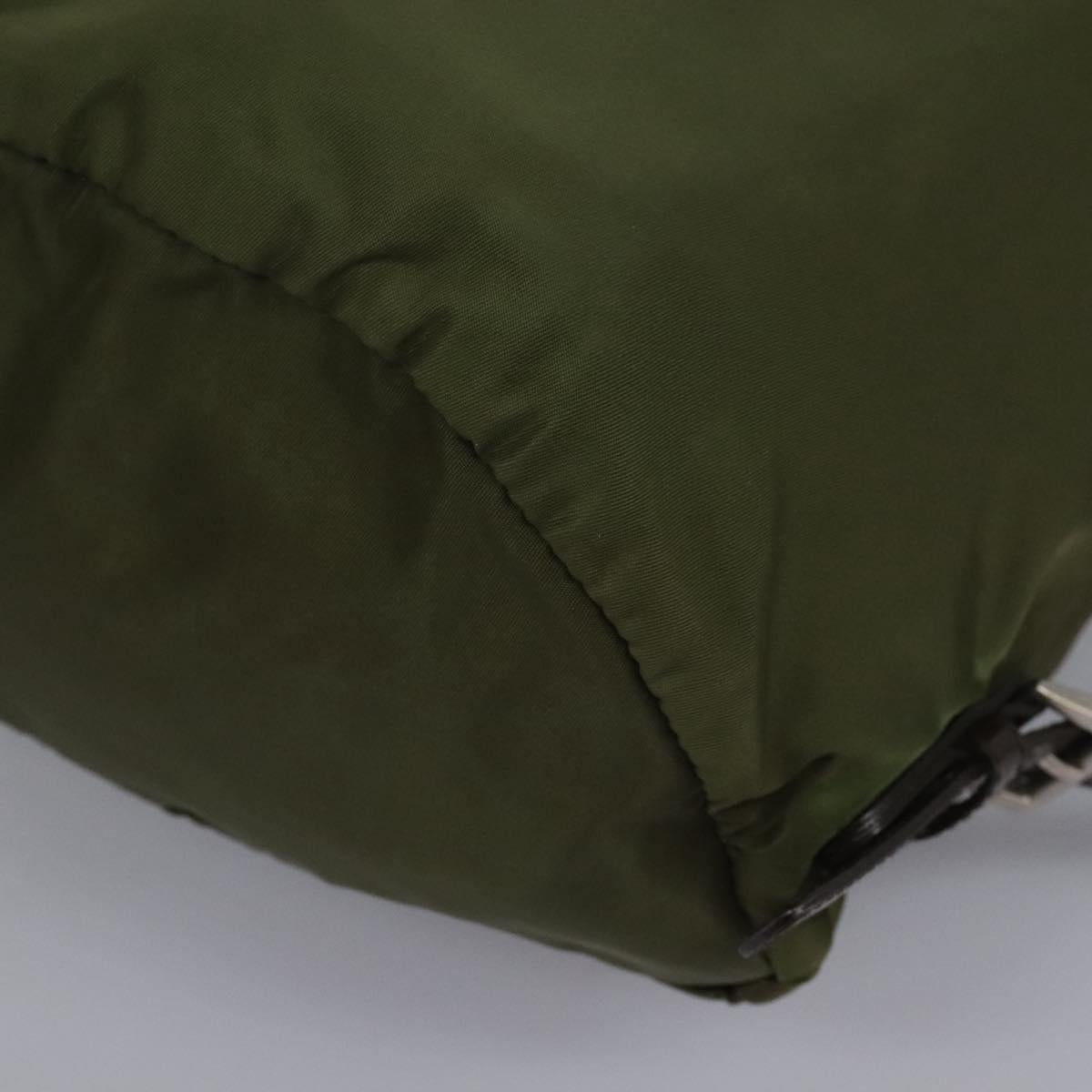 Prada Re-Nylon Khaki Synthetic Backpack Bag (Pre-Owned)