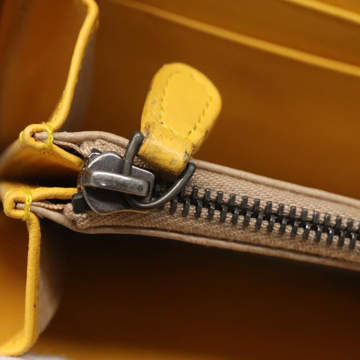 Bottega Veneta Intrecciato Yellow Leather Wallet (Pre-Owned)