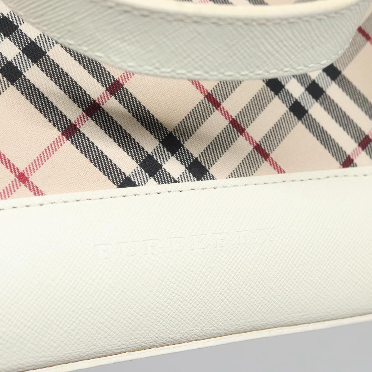 Burberry Nova Check Beige Canvas Handbag (Pre-Owned)
