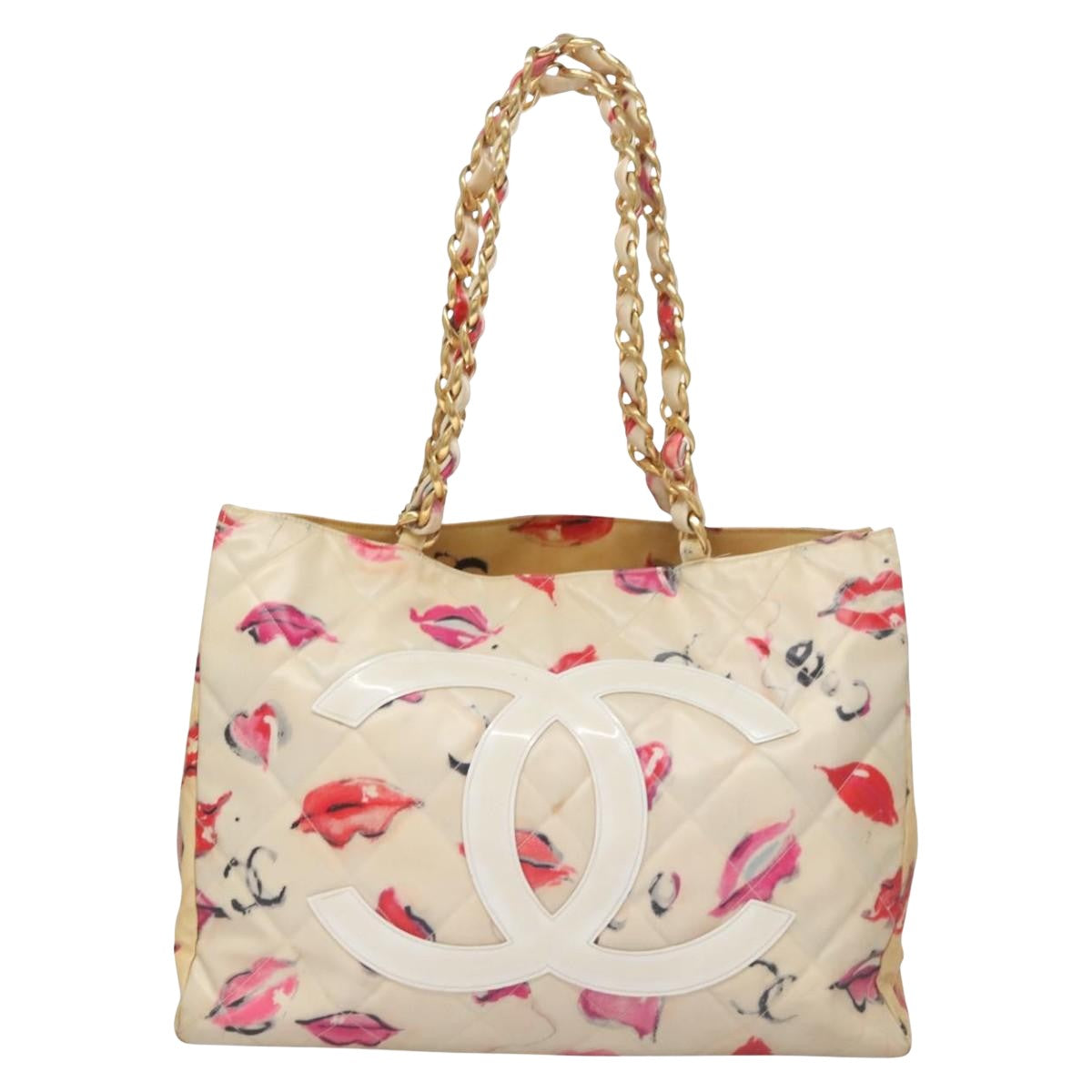 Chanel Red Vinyl Tote Bag (Pre-Owned)