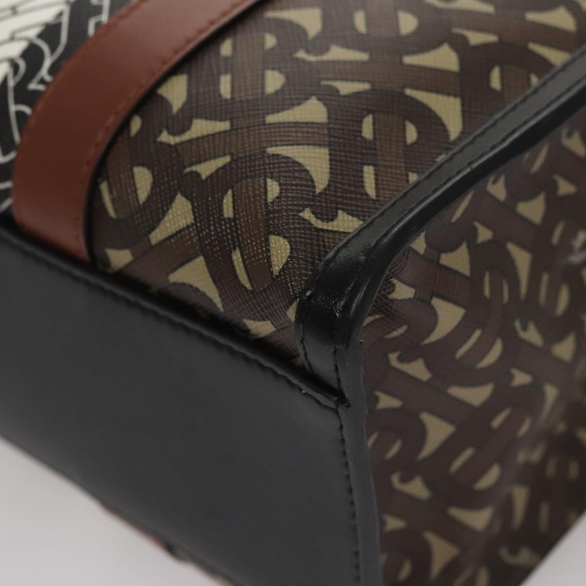 Burberry Stripe Brown Canvas Tote Bag (Pre-Owned)