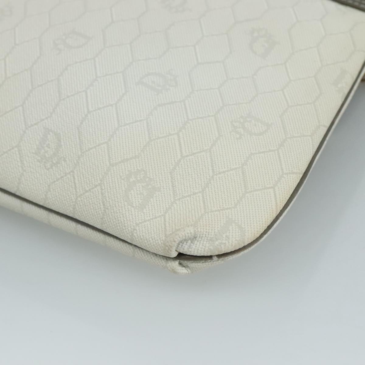 Dior Honeycomb White Canvas Shoulder Bag (Pre-Owned)