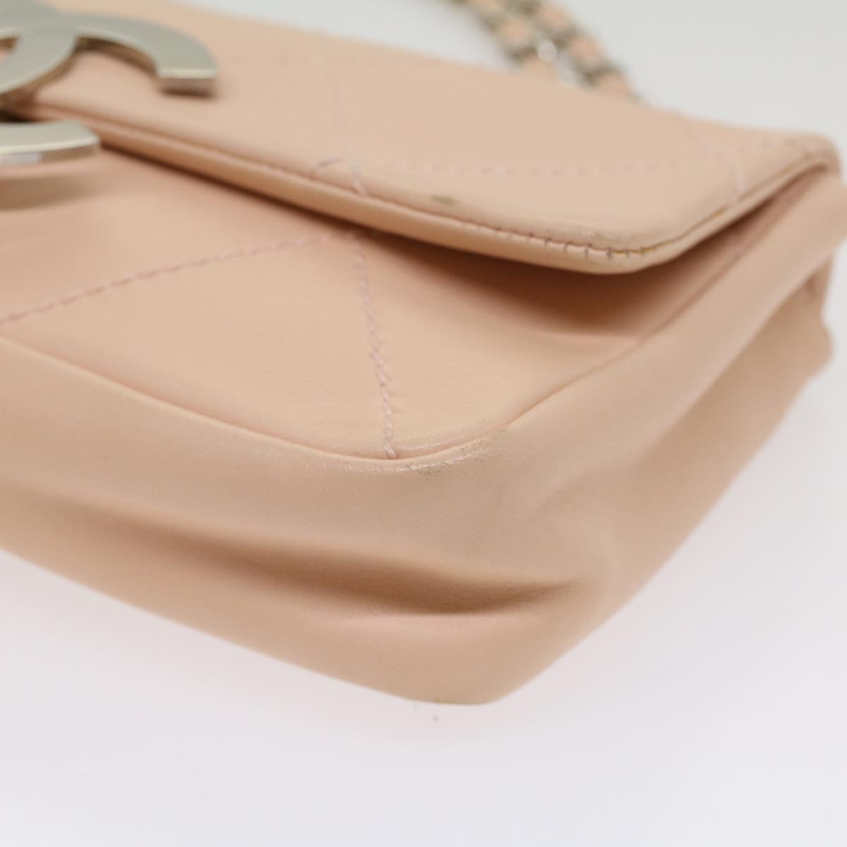 Chanel Cc Pink Leather Shoulder Bag (Pre-Owned)