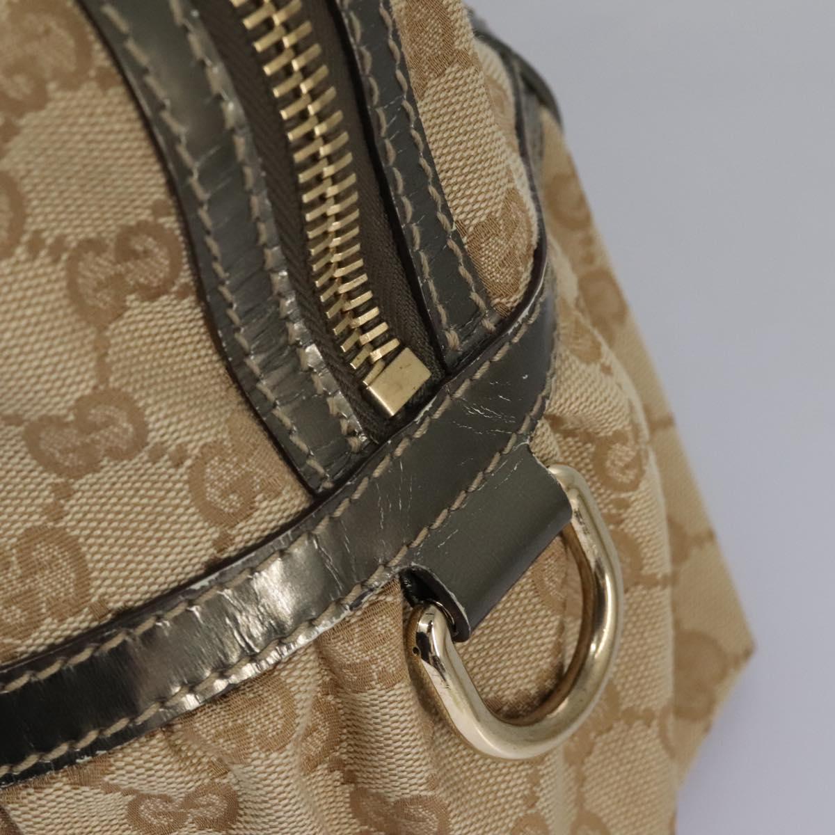 Gucci Bamboo Beige Canvas Handbag (Pre-Owned)