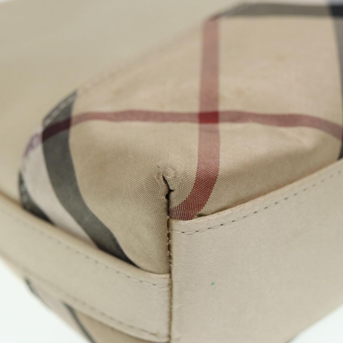 Burberry Nova Check Beige Synthetic Handbag (Pre-Owned)