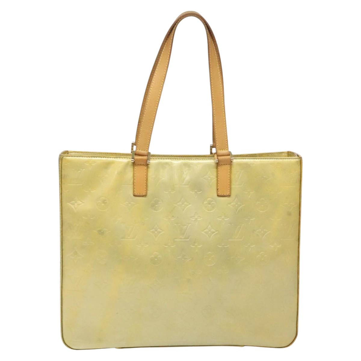 Louis Vuitton Columbus Green Patent Leather Tote Bag (Pre-Owned)
