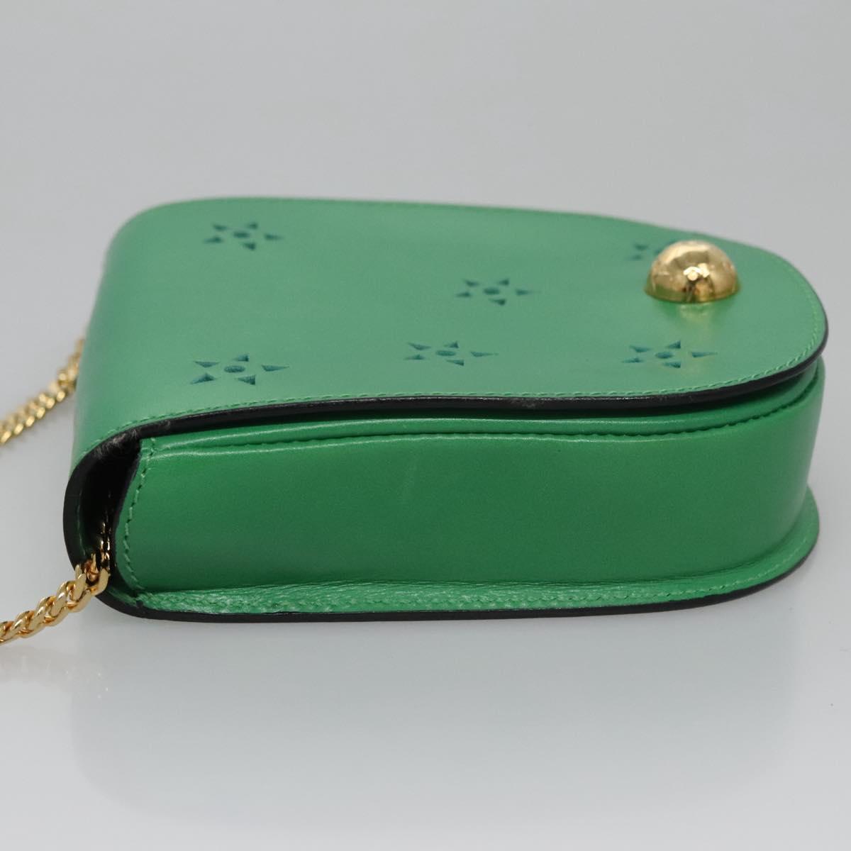 Céline Green Leather Clutch Bag (Pre-Owned)