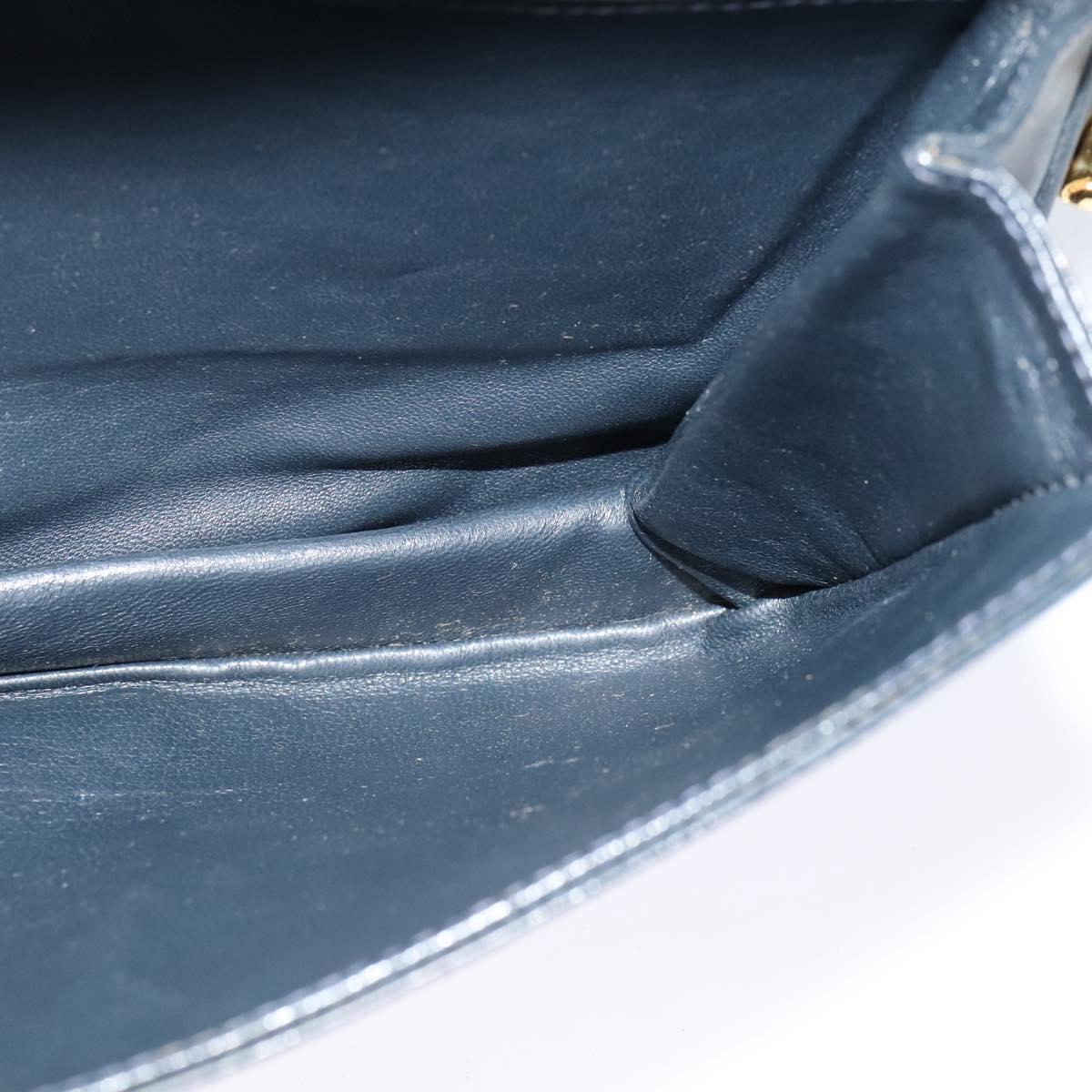 Céline Horse Carriage Navy Canvas Shoulder Bag (Pre-Owned)