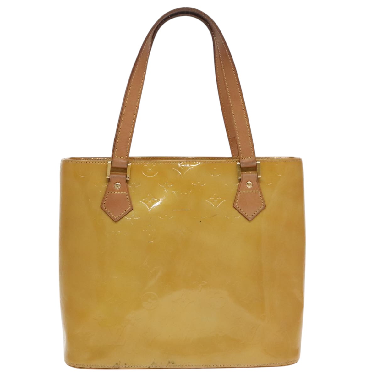 Louis Vuitton Houston Yellow Patent Leather Handbag (Pre-Owned)