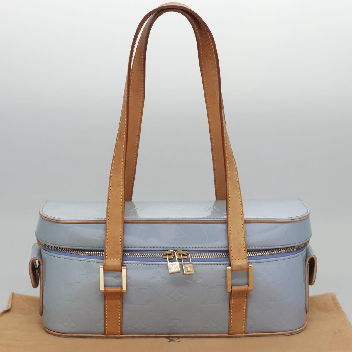 Louis Vuitton Sullivan Blue Patent Leather Handbag (Pre-Owned)
