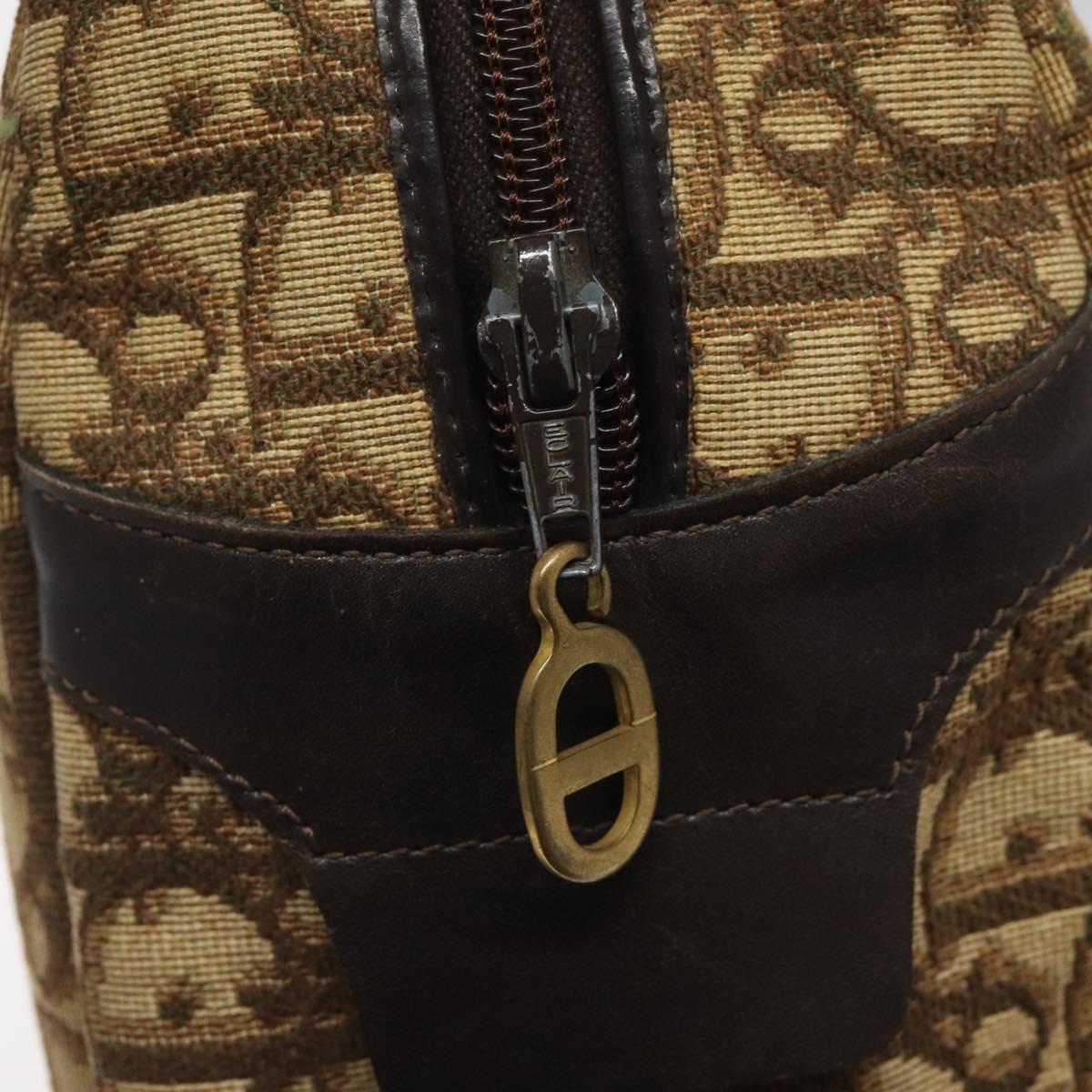 Dior Trotter Brown Canvas Handbag (Pre-Owned)