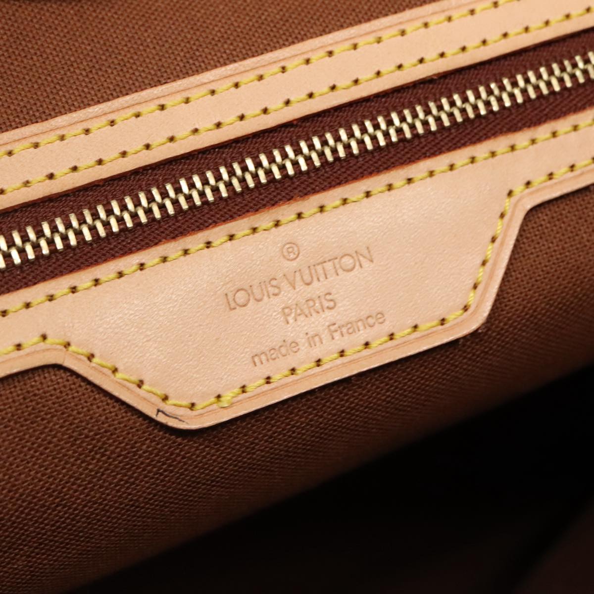 Louis Vuitton Cabas Mezzo Brown Canvas Tote Bag (Pre-Owned)