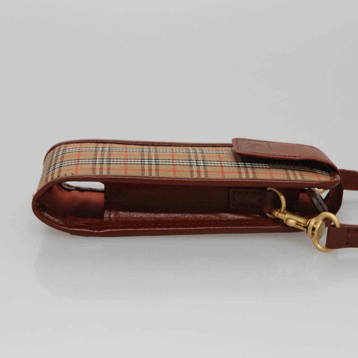 Burberry Nova Check Beige Canvas Clutch Bag (Pre-Owned)