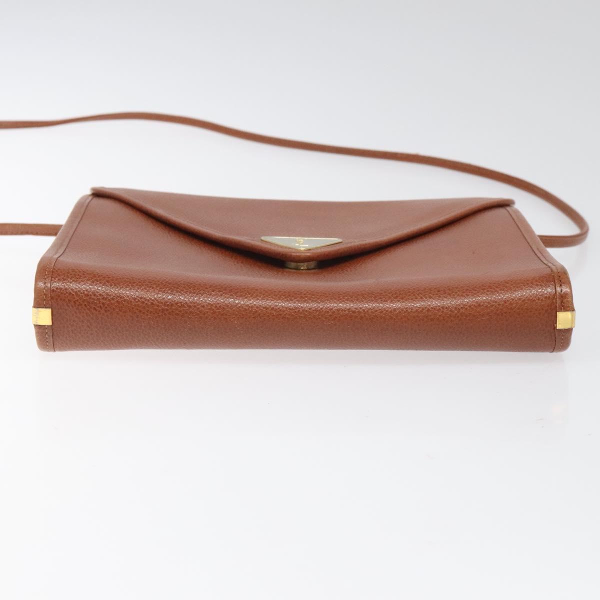 Saint Laurent Enveloppe Brown Leather Shoulder Bag (Pre-Owned)