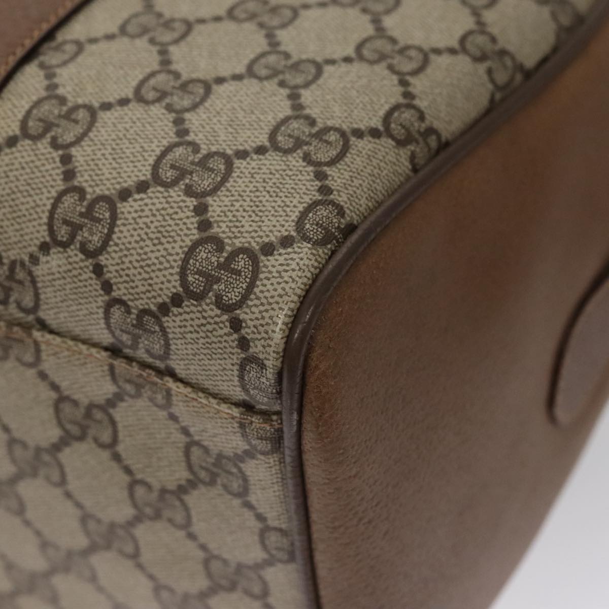 Gucci Sherry Beige Canvas Travel Bag (Pre-Owned)