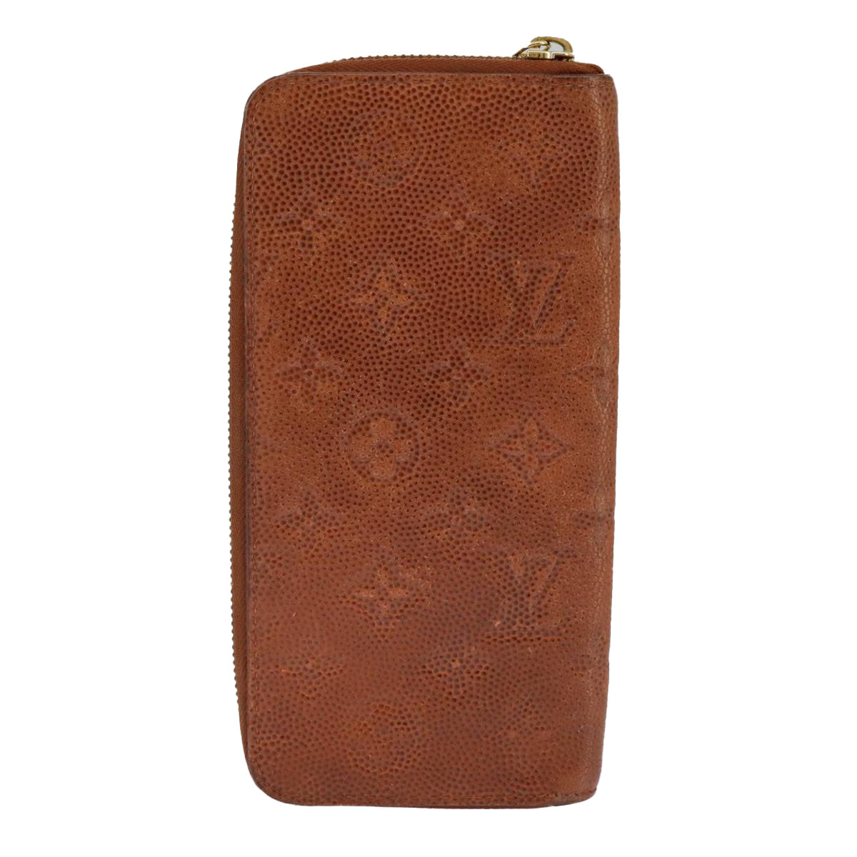Louis Vuitton Zippy Wallet Vertical Brown Leather Wallet (Pre-Owned)
