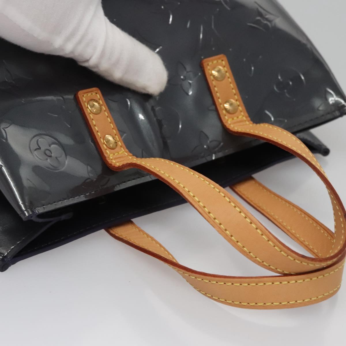 Louis Vuitton Reade Navy Patent Leather Handbag (Pre-Owned)