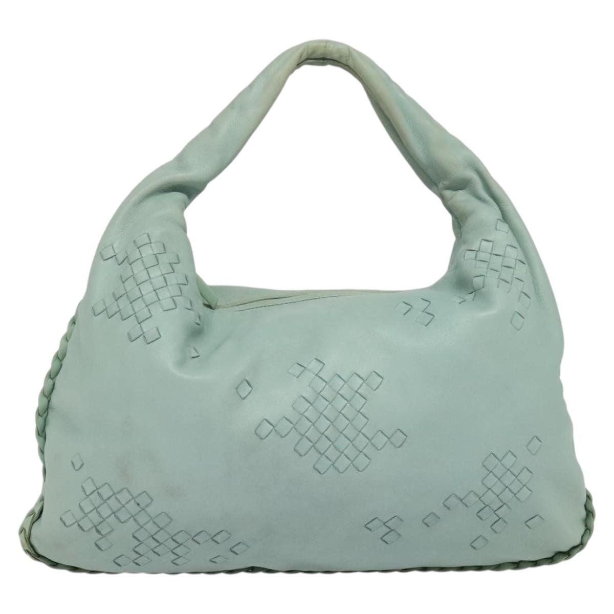 Bottega Veneta Jodie Blue Leather Handbag (Pre-Owned)