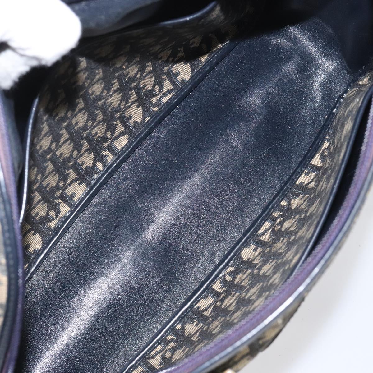 Dior Trotter Navy Canvas Handbag (Pre-Owned)