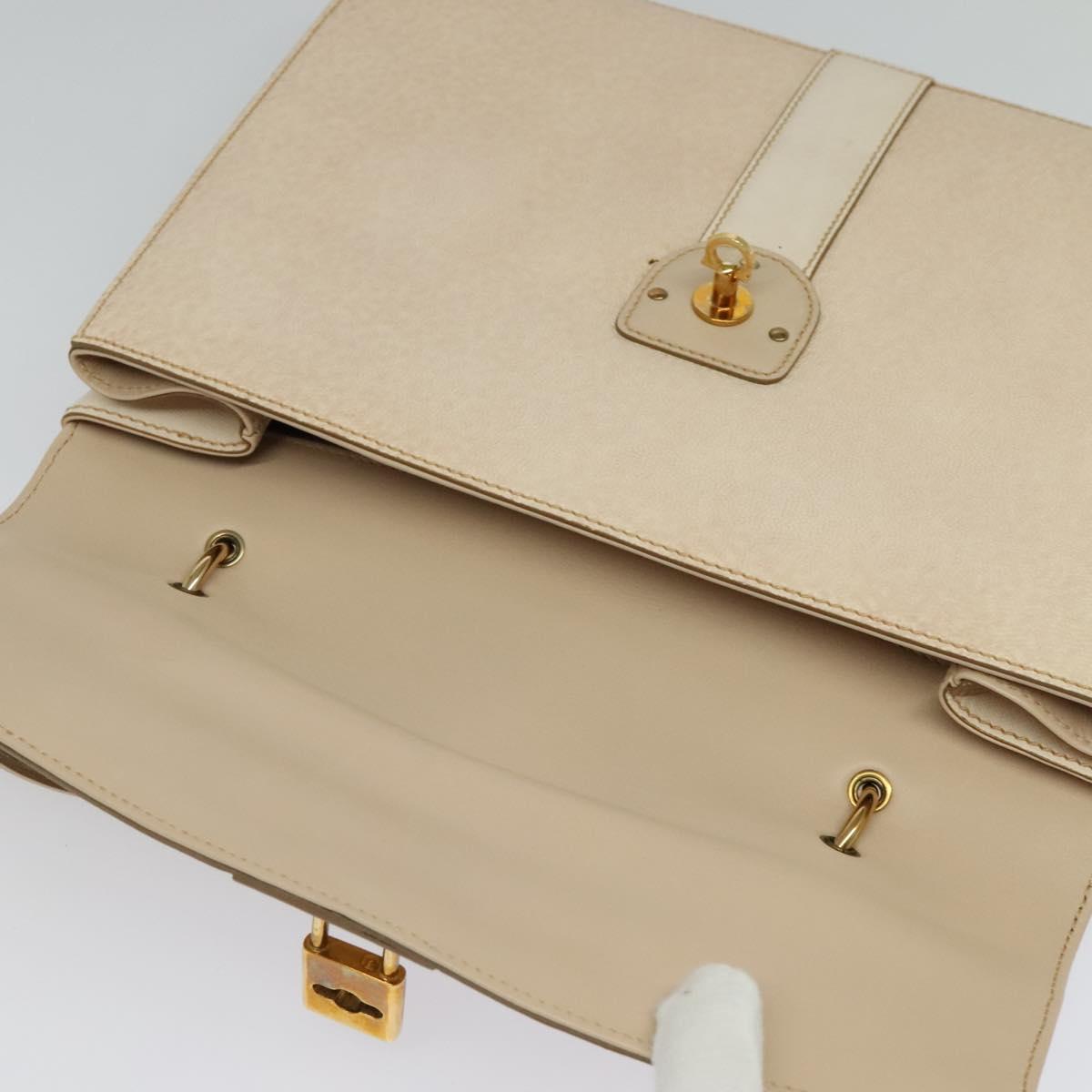 Salvatore Ferragamo Beige Leather Handbag (Pre-Owned)