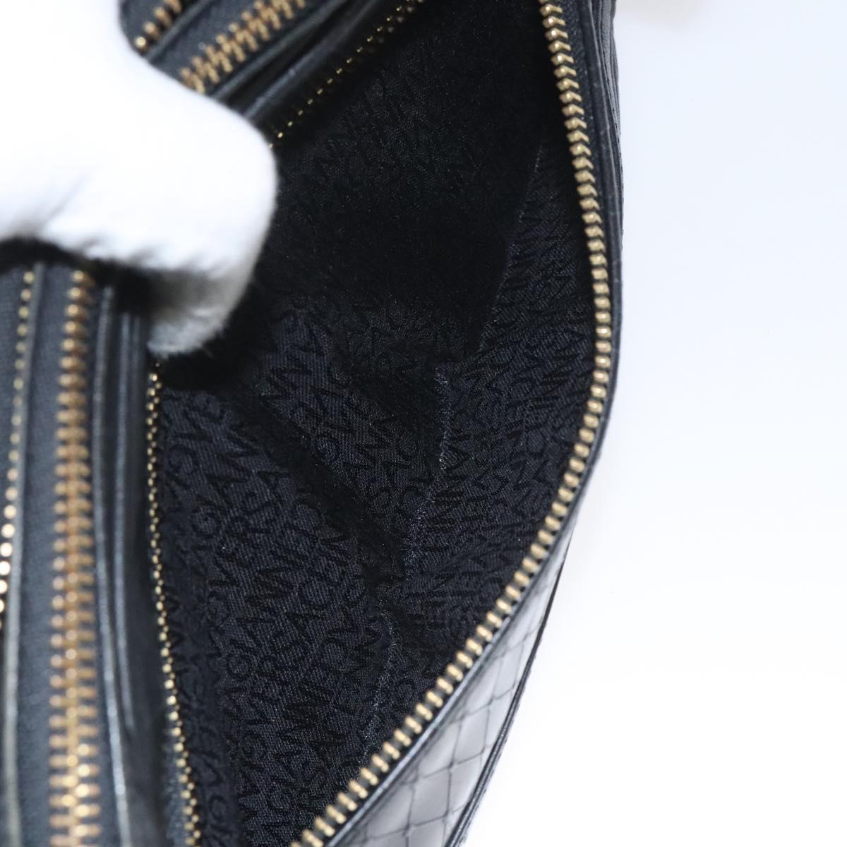 Versace Gianni Black Leather Clutch Bag (Pre-Owned)