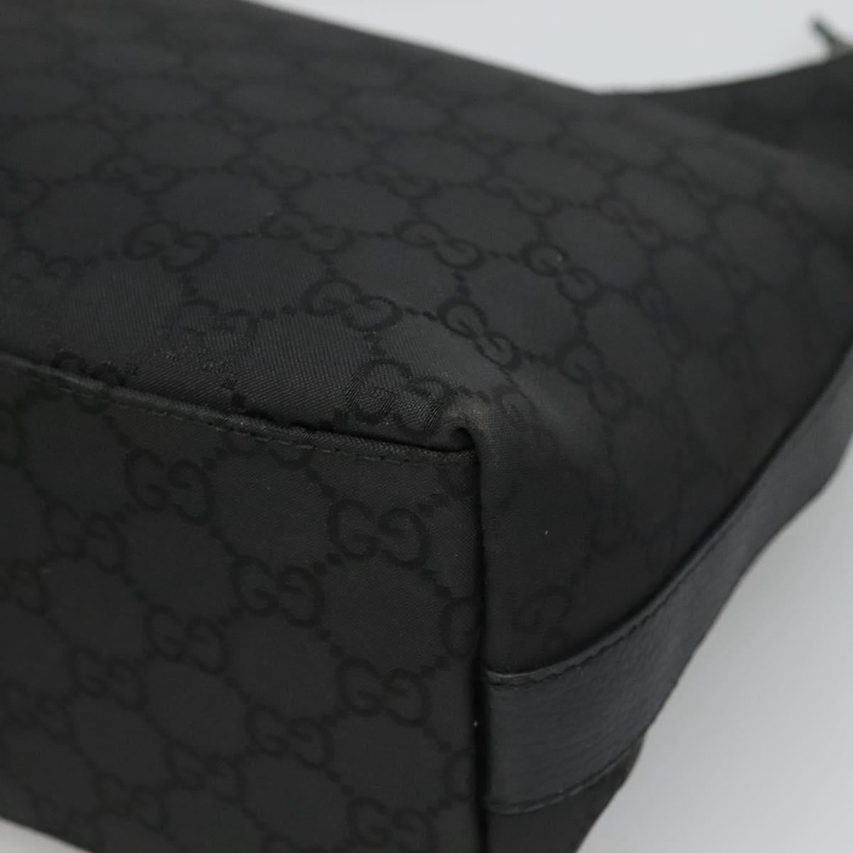 Gucci Jackie Black Canvas Shoulder Bag (Pre-Owned)