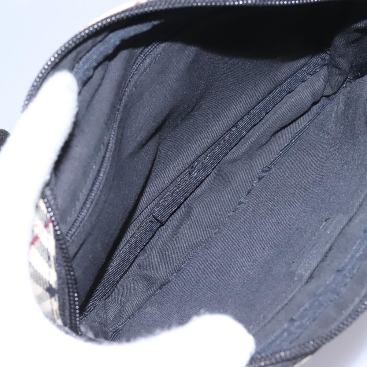 Burberry Nova Check Beige Canvas Shoulder Bag (Pre-Owned)