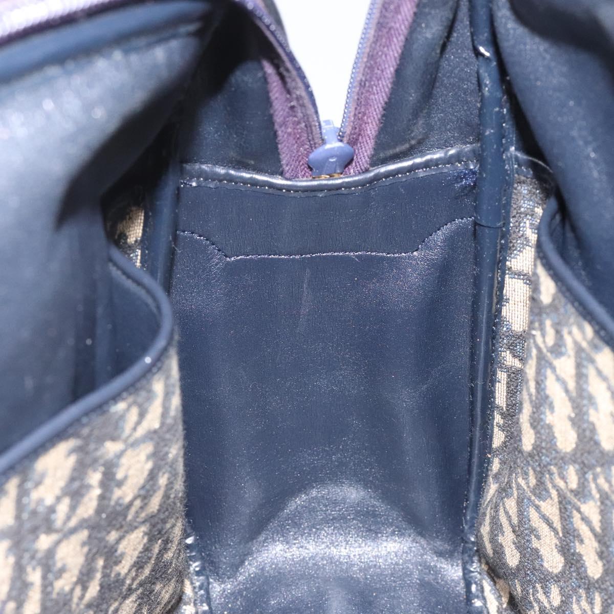 Dior Trotter Navy Canvas Handbag (Pre-Owned)