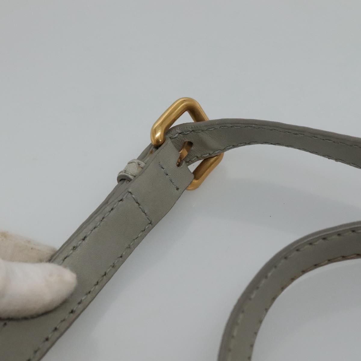 Miu Miu -- Grey Leather Shoulder Bag (Pre-Owned)