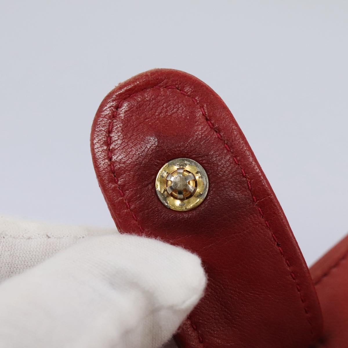 Chanel Cc Red Leather Handbag (Pre-Owned)