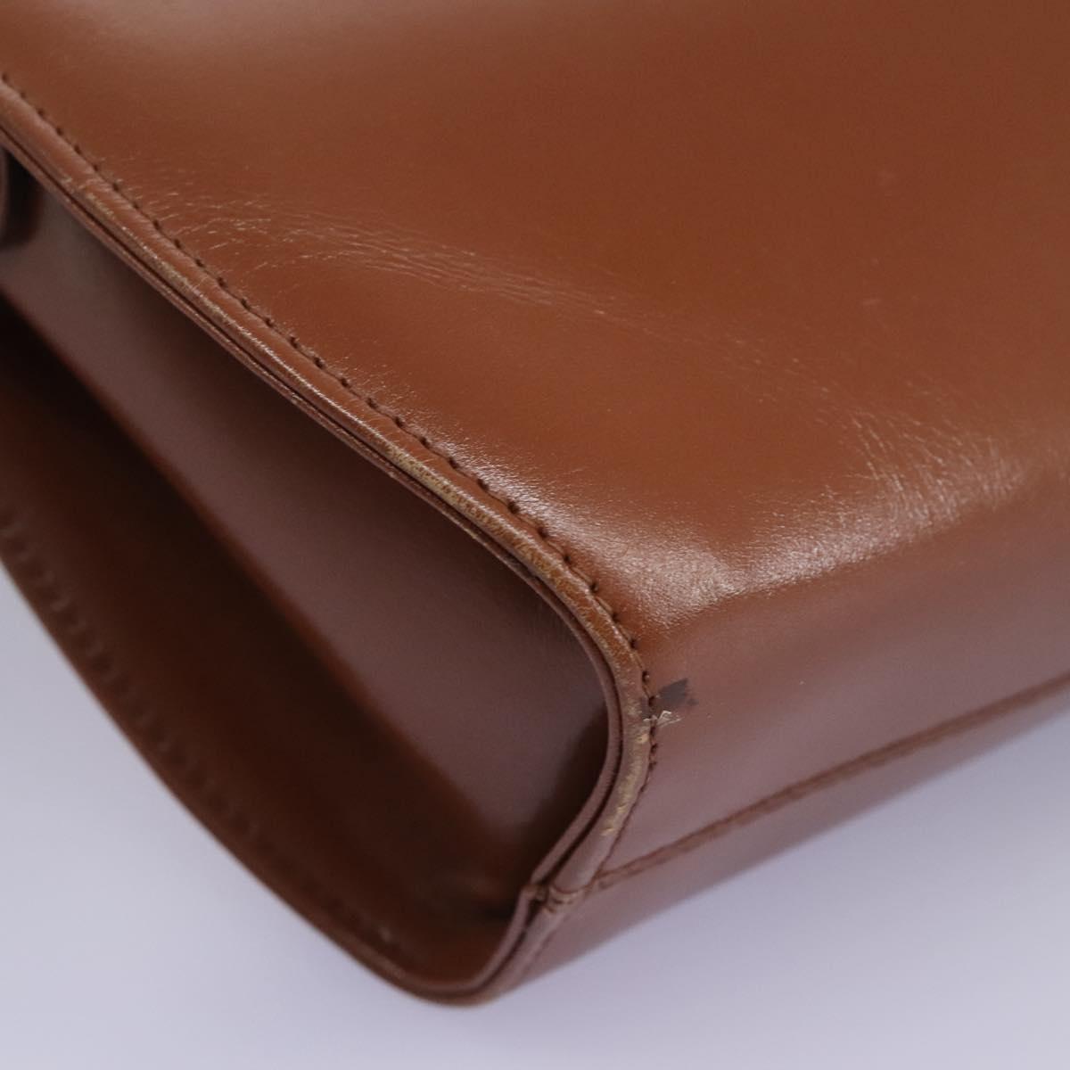 Salvatore Ferragamo Gancini Brown Leather Shoulder Bag (Pre-Owned)