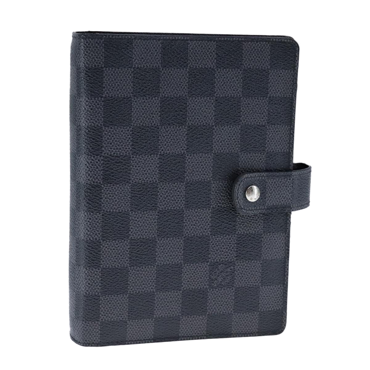 Louis Vuitton Agenda Mm Black Canvas Wallet (Pre-Owned)