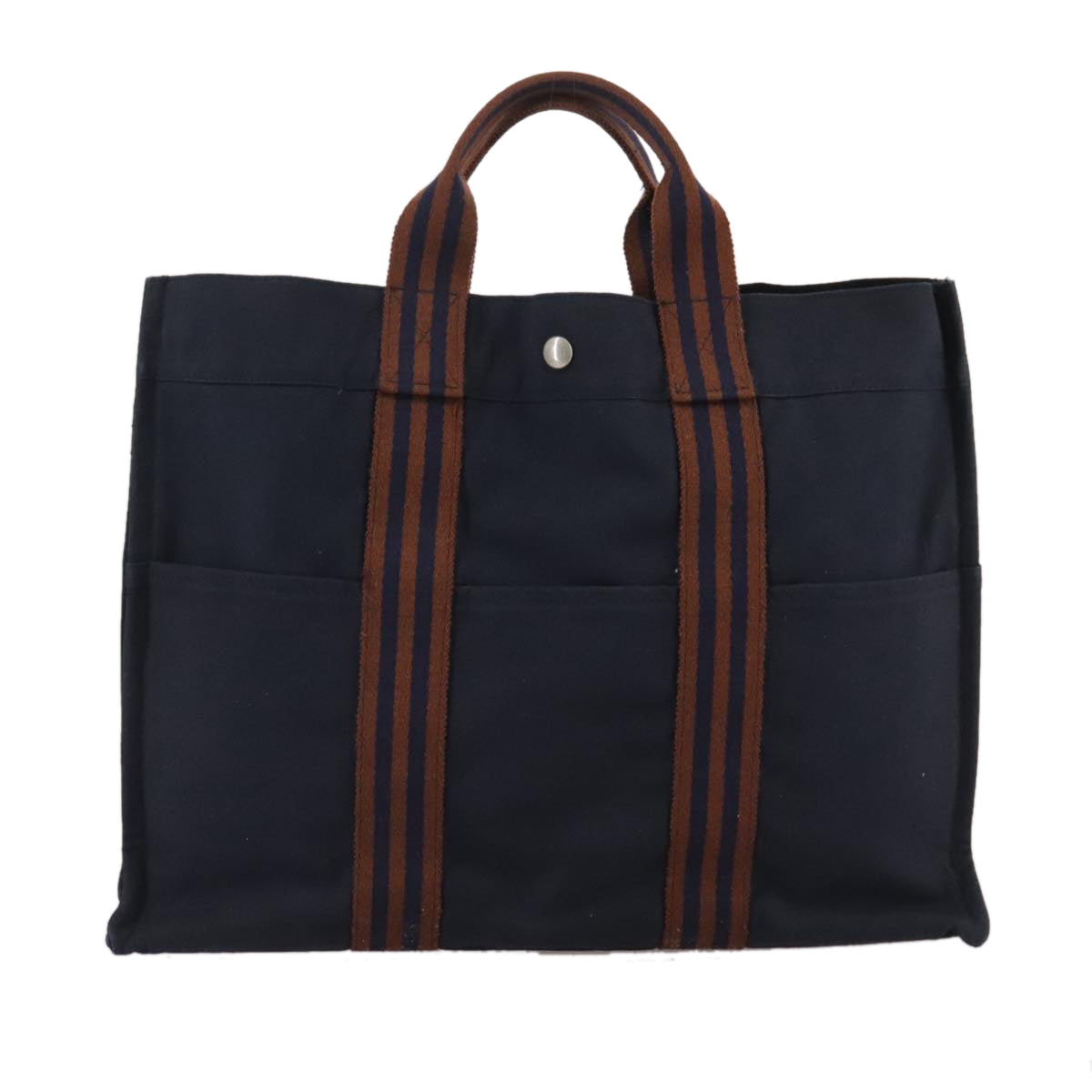 Hermès Toto Navy Canvas Tote Bag (Pre-Owned)