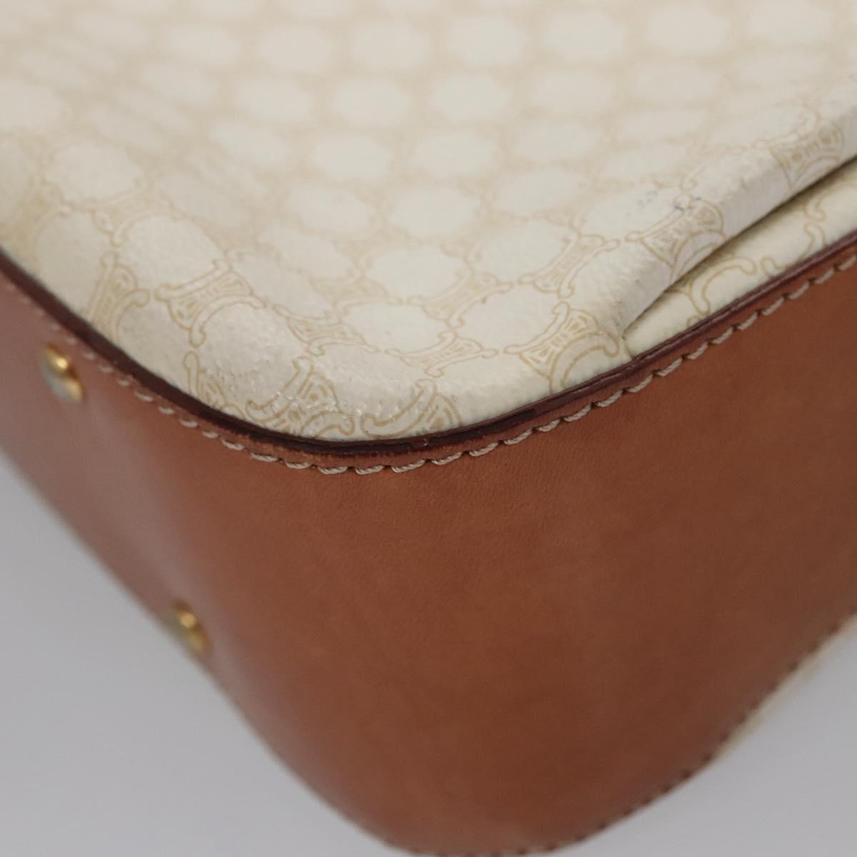 Céline Macadam White Canvas Handbag (Pre-Owned)