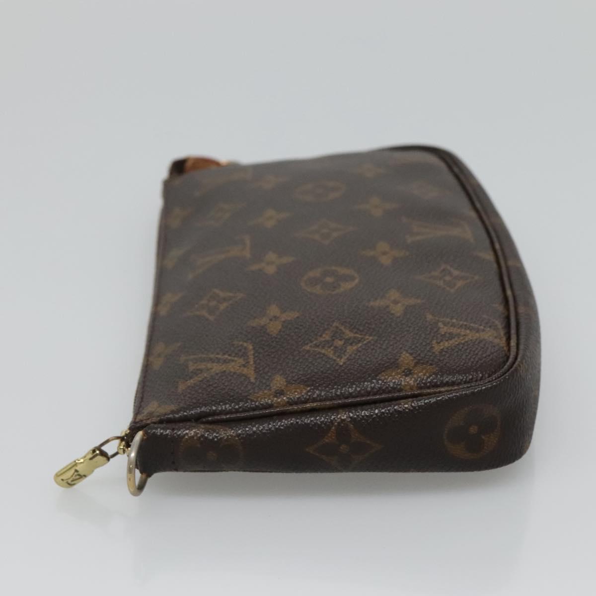 Louis Vuitton Pochette Accessoire Brown Canvas Clutch Bag (Pre-Owned)