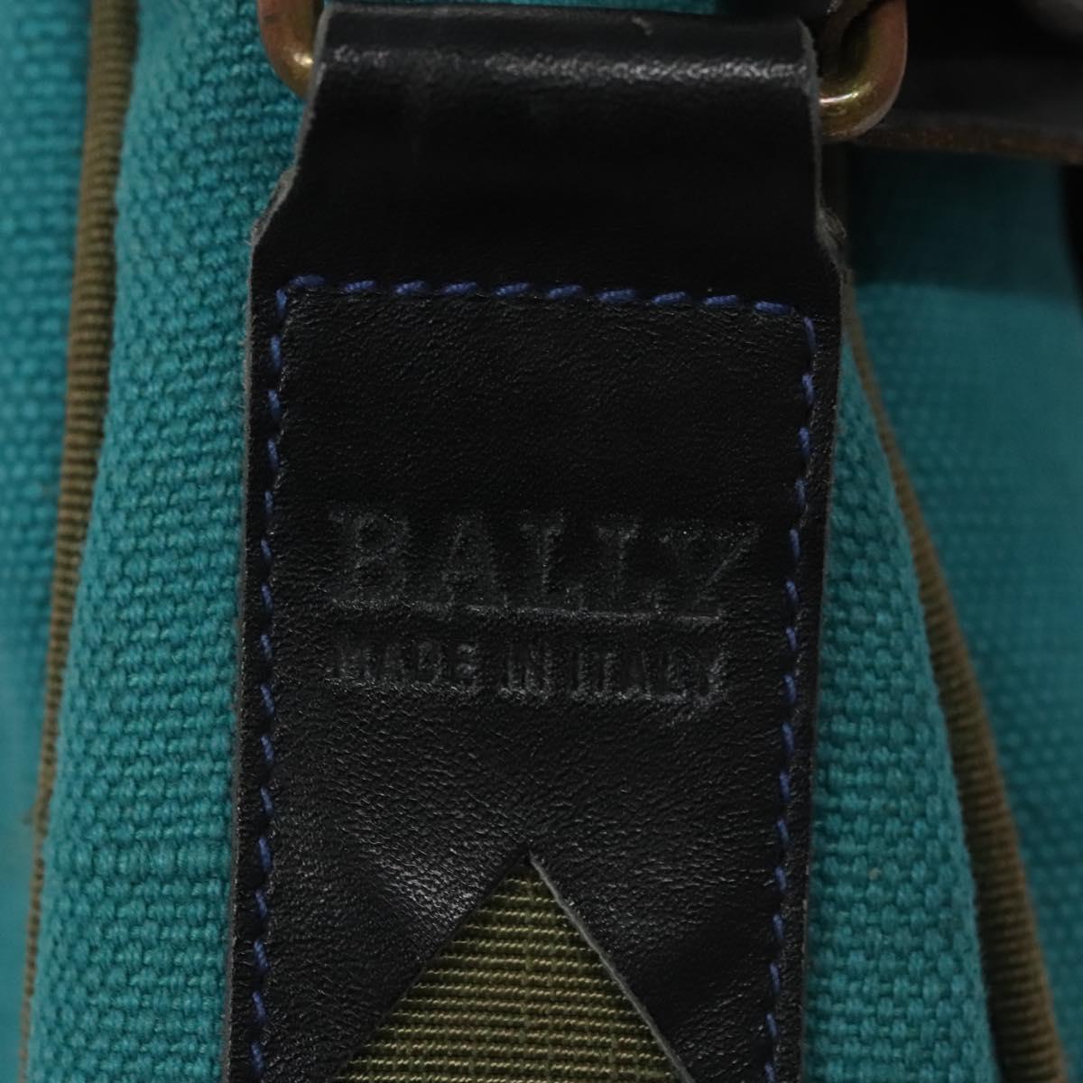 Bally Blue Canvas Handbag (Pre-Owned)