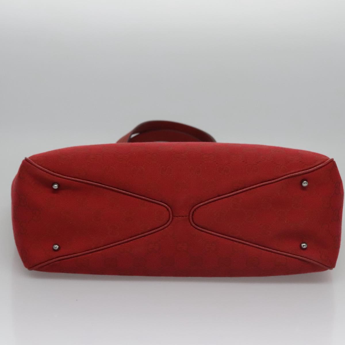 Gucci Gg Canvas Red Canvas Tote Bag (Pre-Owned)